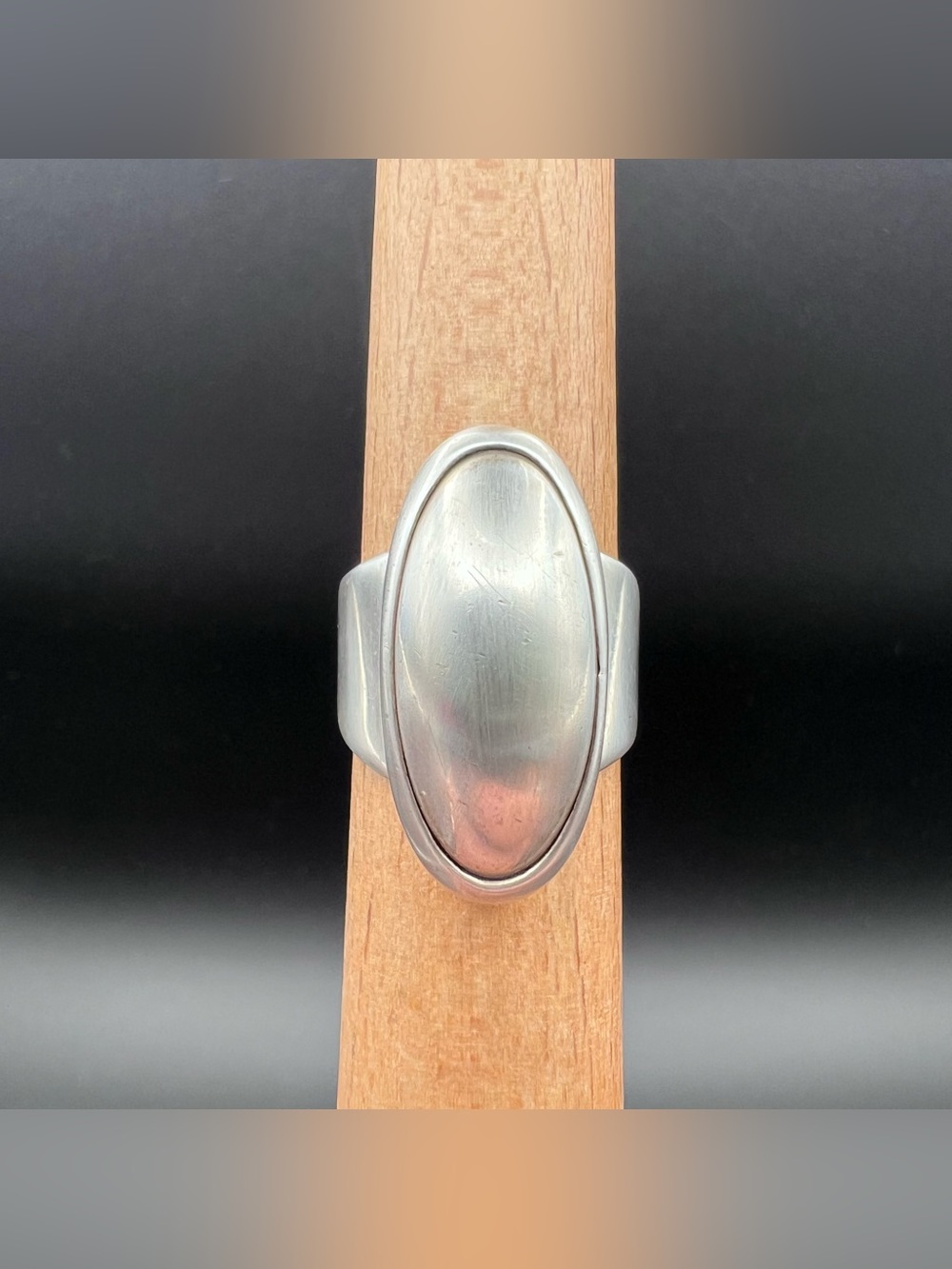 Sterling Silver Vintage Mexico Modernist Dome Ring